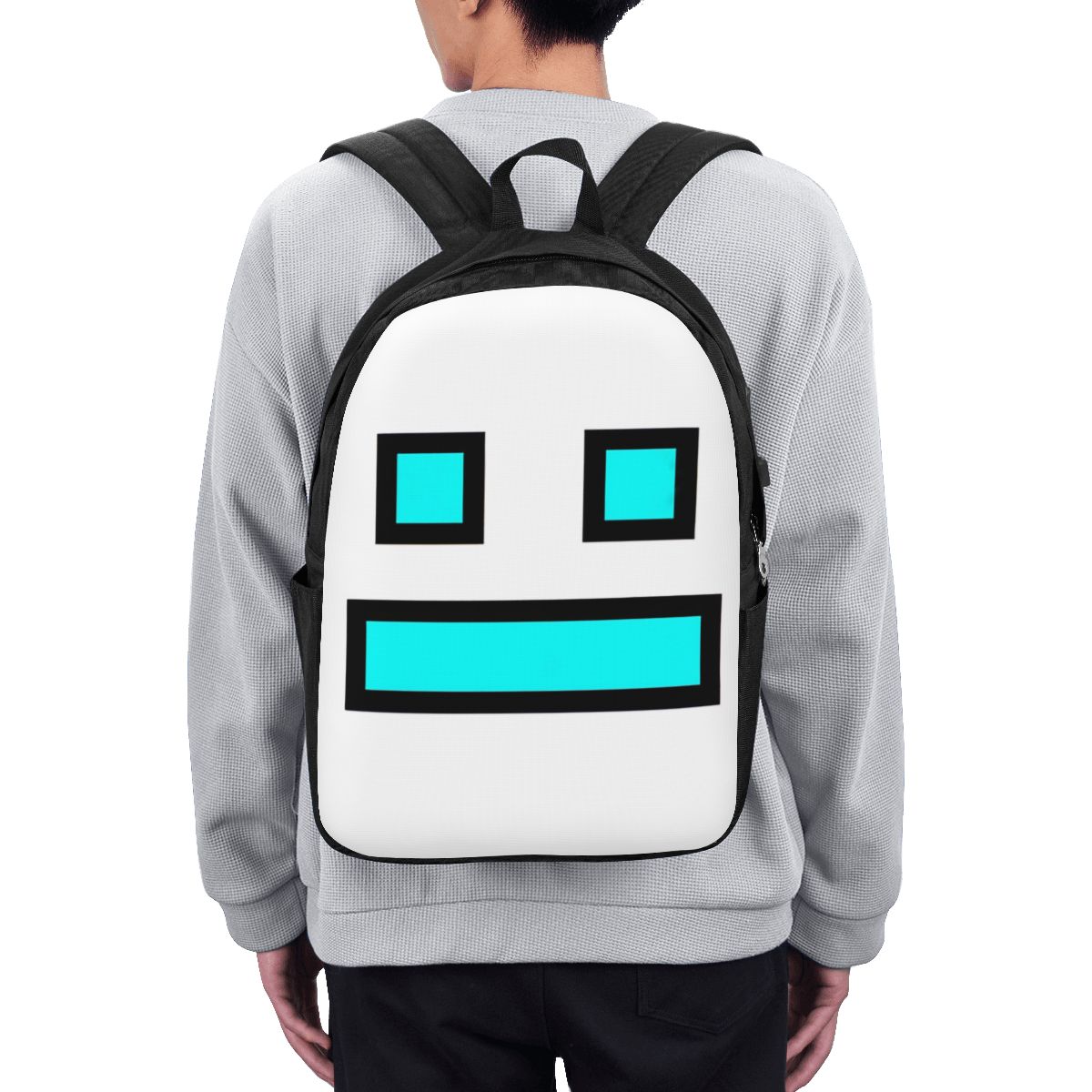 Laptop Bag - วิดีโอเกม เจอเมทรี แดชกระเป๋าเป้สะพายหลังกระเป๋าโน๊ตบุ๊คสำหรับเดินทางคอมพิวเตอร์กระเป๋านักเรียนวิทยาลัยกระเป๋าสะพายแล็ปท็อปสำหรับผู้ชายผู้หญิง