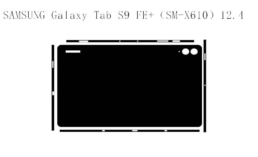Laptop Sleeve - ฟิล์มสติกเกอร์ไวนิลสำหรับปกป้องด้านหลังและด้านข้าง แบบตัดสำเร็จรูป 1 ชิ้น สำหรับ Samsung