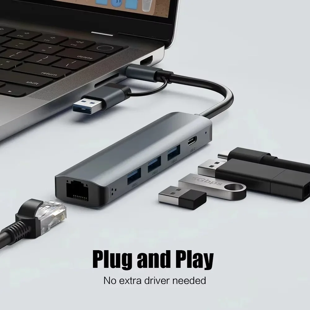 ฮับ USB-C แบบหลายพอร์ต ด็อกขยา - Usb Hub บทวิจารณ์และราคา